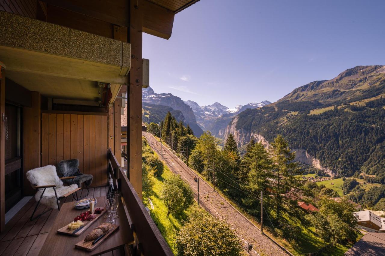 Chalet Primula Penthouse Wengen Buitenkant foto