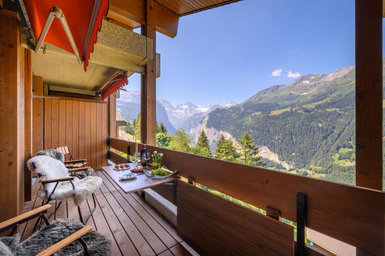 Chalet Primula Penthouse Wengen Buitenkant foto