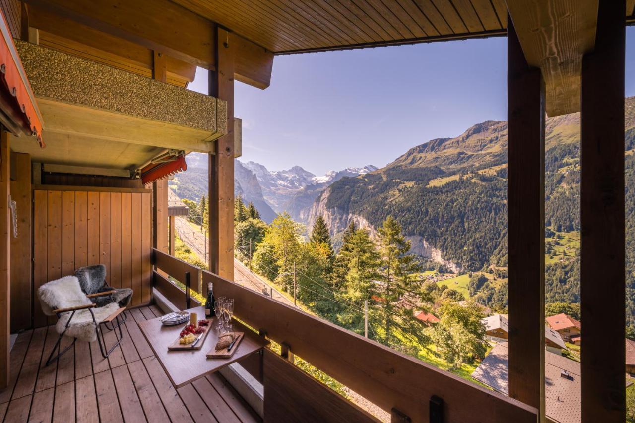 Chalet Primula Penthouse Wengen Buitenkant foto