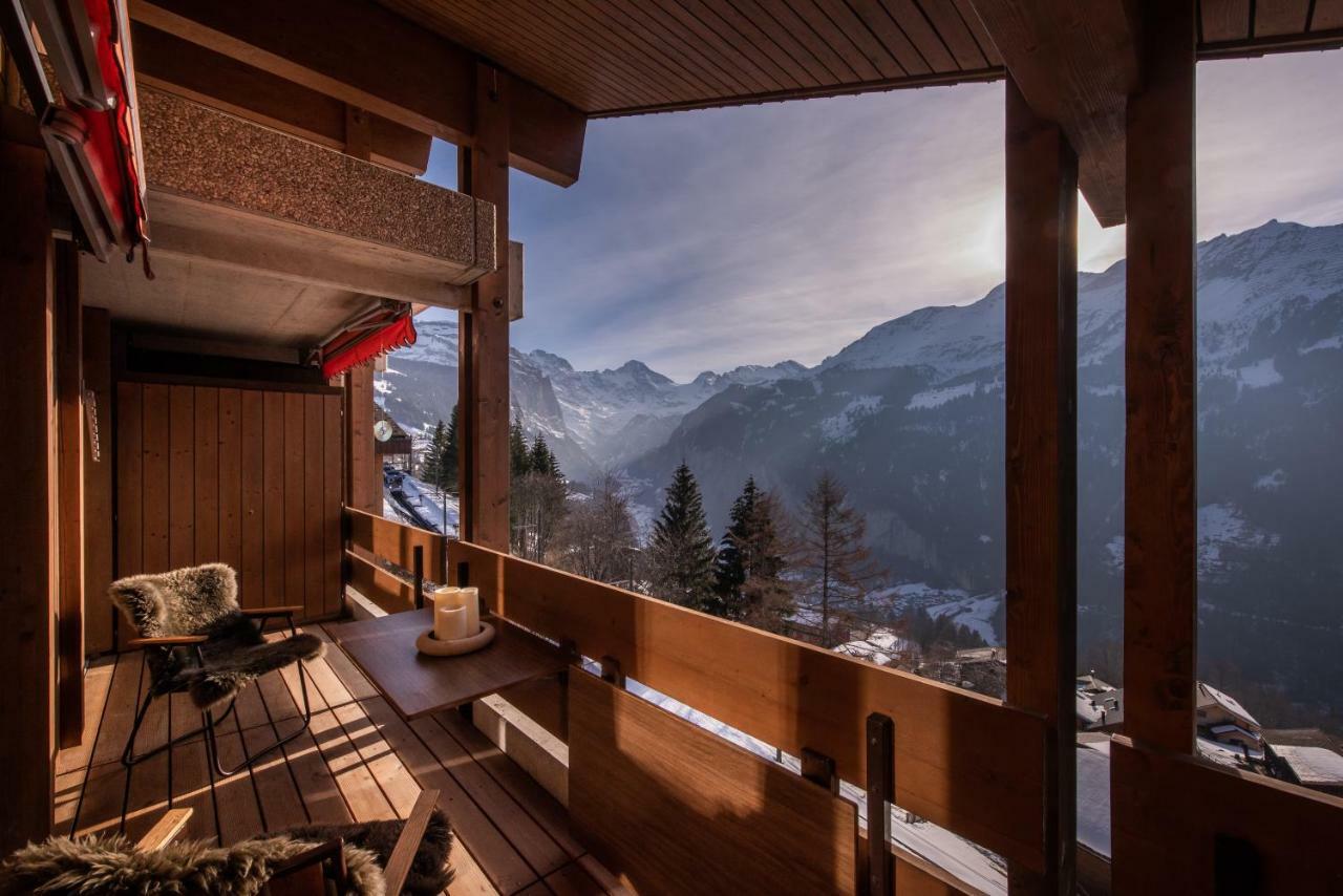 Chalet Primula Penthouse Wengen Buitenkant foto